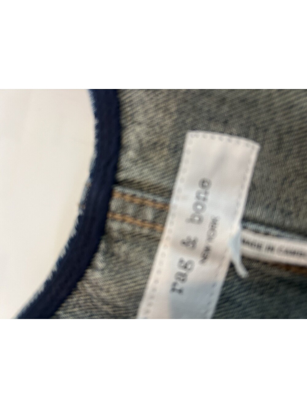 $298 Rag & Bone Lorraine Denim Mini Dress Women's Size 12 NWT - Picture 12 of 14